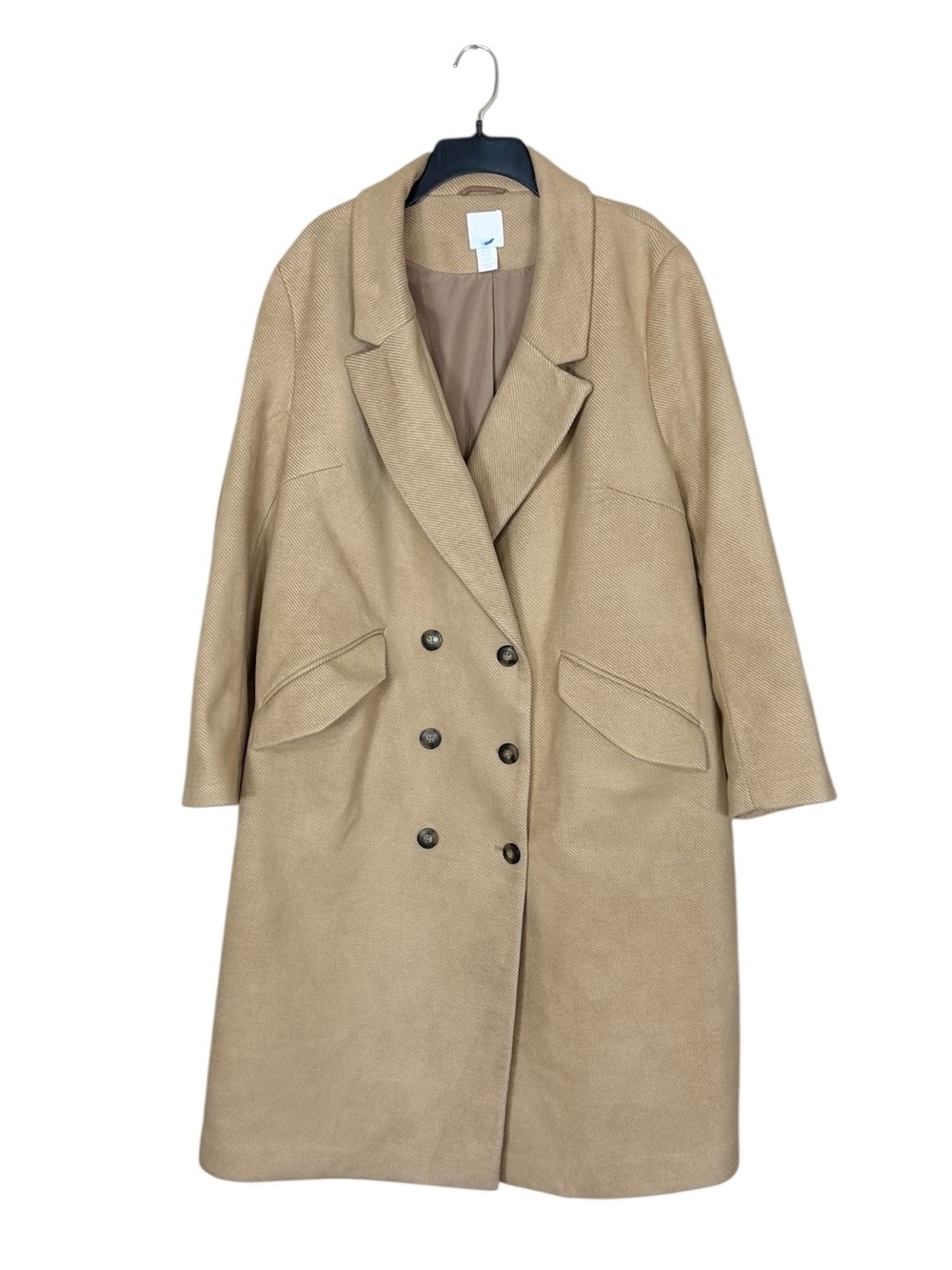 H&M Double-Breasted Camel Wool Coat - Picture 3 of 13